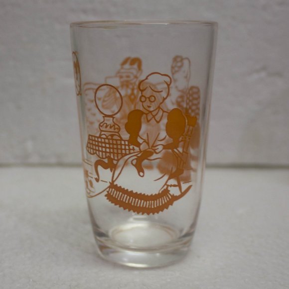 Set of 4 Vintage Swanky Swigs Bustlin Betsy Juice Glasses Atlas Glass Kraft - Picture 6 of 10